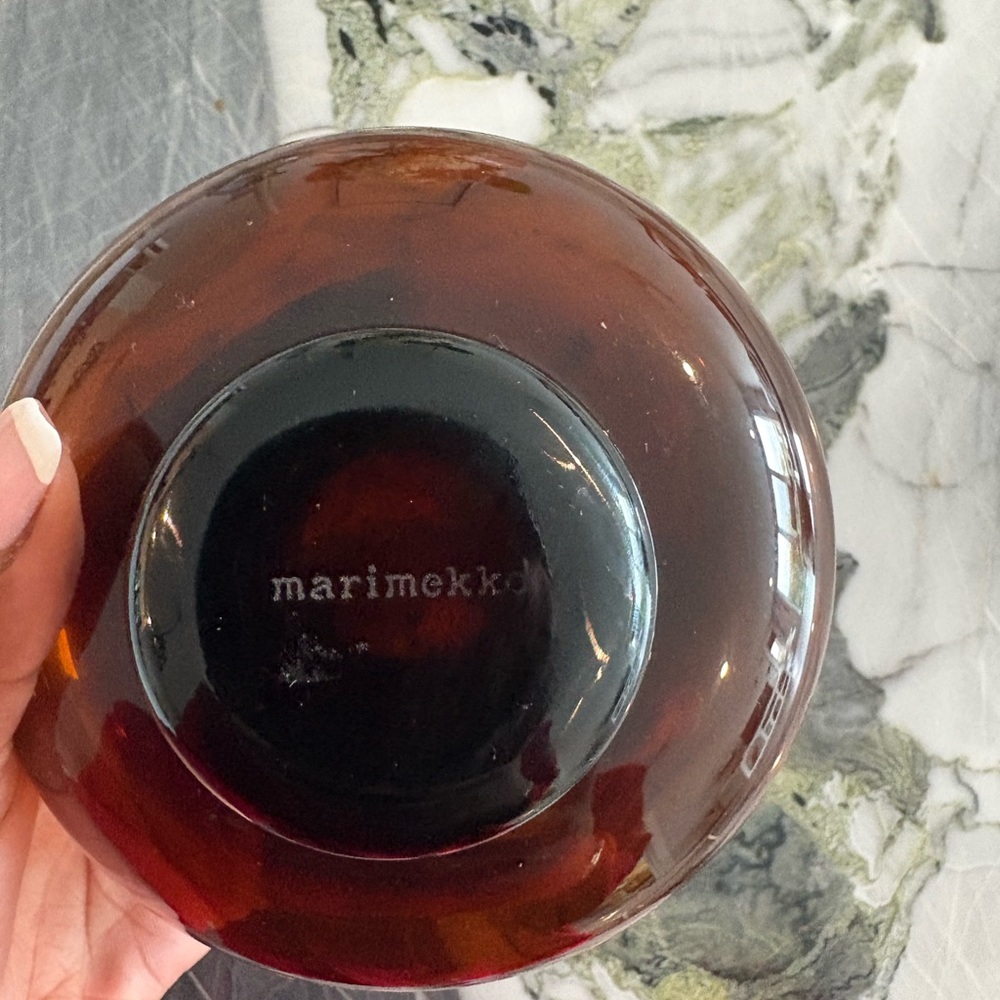 Marimekko Deep Amber Glass Holder